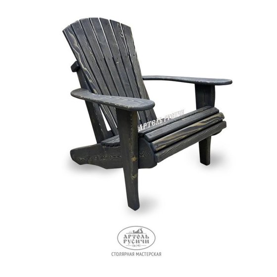 Садовое кресло Адирондак из дерева для улицы — Adirondack Chair — американская классика