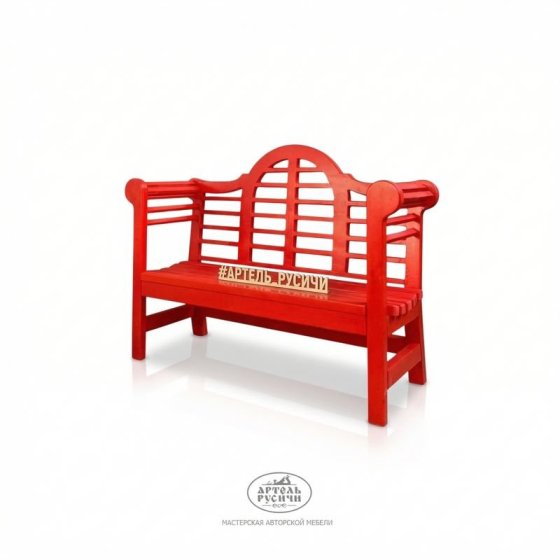 Садовая уличная скамейка из массива дерева в английском стиле 