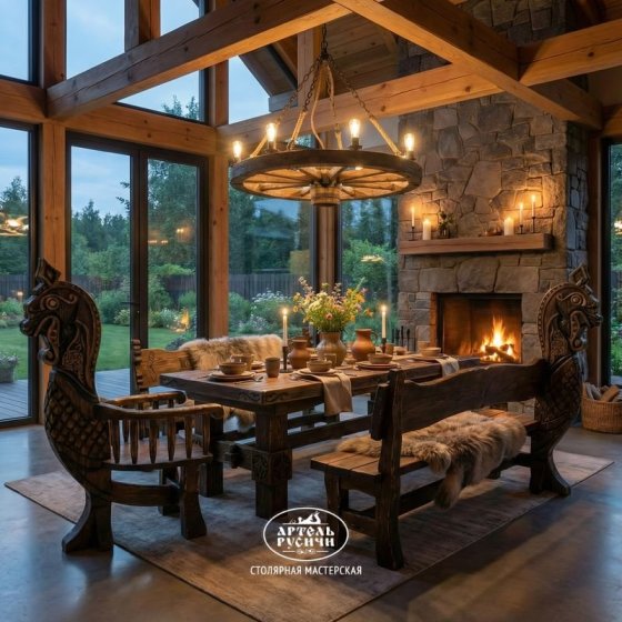 Эксклюзивная авторская мебель под старину в морском стиле «Драккар»