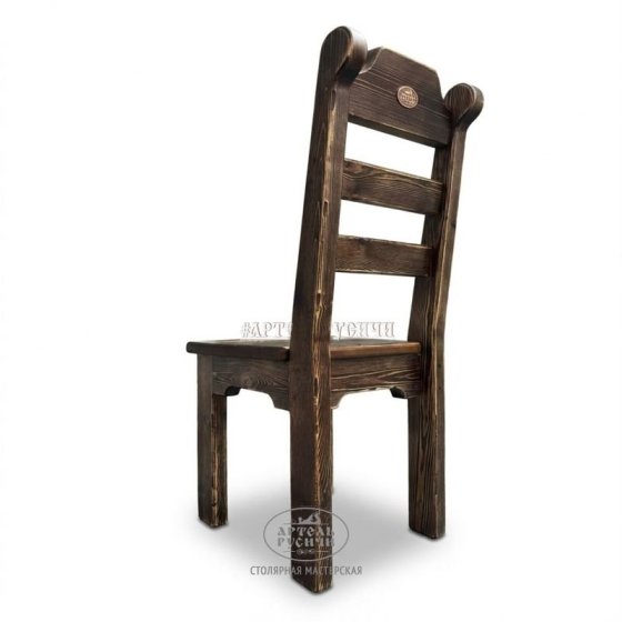 Деревянный стул под старину русский лофт «Ладожский»
