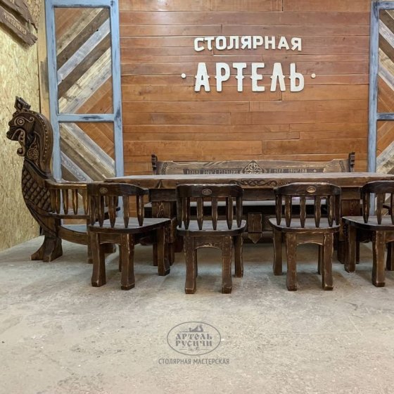 Эксклюзивная авторская мебель под старину в морском стиле «Драккар»