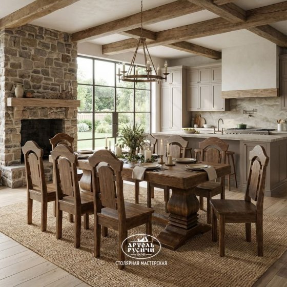 Стул из дерева под старину «Белгородский»