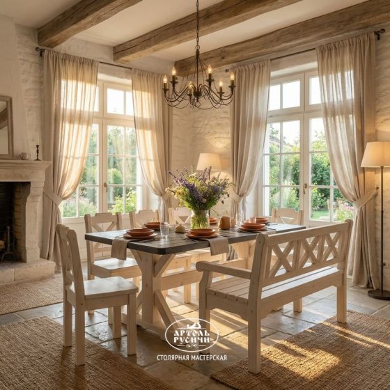 Комплект мебели «Прованс» из массива сосны