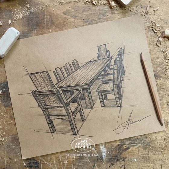 Комплект под старину «Суздальский» с индивидуальной резьбой на 10+ персон