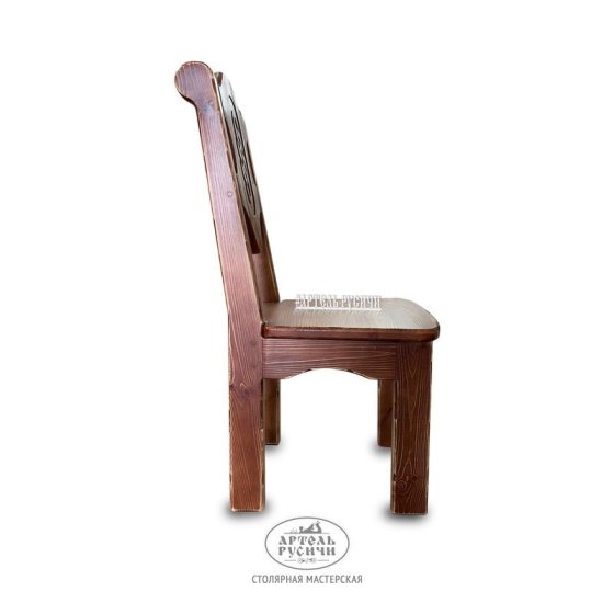 Стул под старину с резьбой «Смоленский» для беседки, бани или кафе