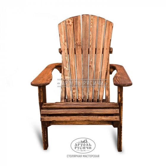 Садовое кресло Адирондак из дерева для улицы — Adirondack Chair — американская классика