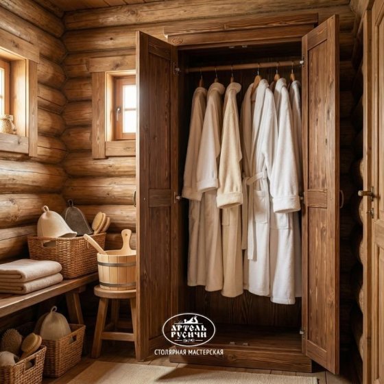 Шкаф платяной из массива северной сосны «Суздальский-особый»