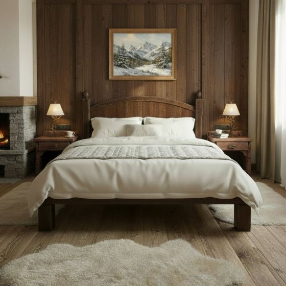 Кровать из массива натурального дерева «Белгородская»