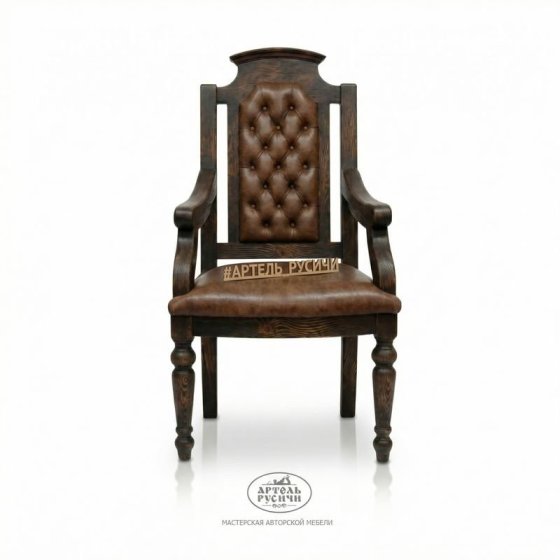 Кресло деревянное с мягкой обивкой «Купеческое»