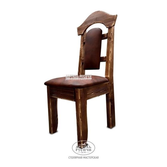 Стул из массива дерева с мягкими сидушкой и спинкой «Белгородский»