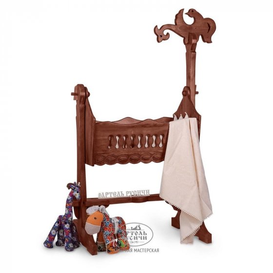 Люлька LuxusBaby из массива дерева с механизмом 