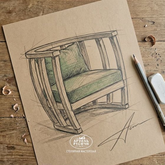 Кресло из массива дерева с мягкими подушками «Бали-стайл»