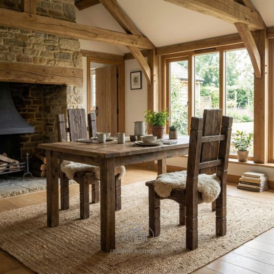 Стул деревянный с резьбой под старину «Суздальский»