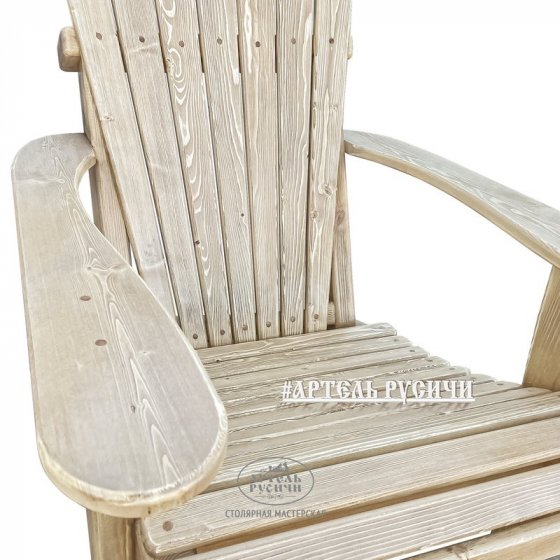 Комплект «Адирондак» из массива дерева | 2 уличных кресла