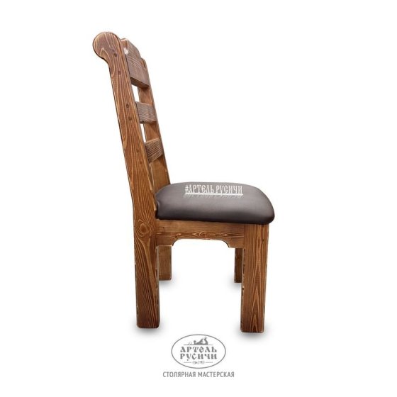 Деревянный стул под старину «Ладожский» с мягкой сидушкой