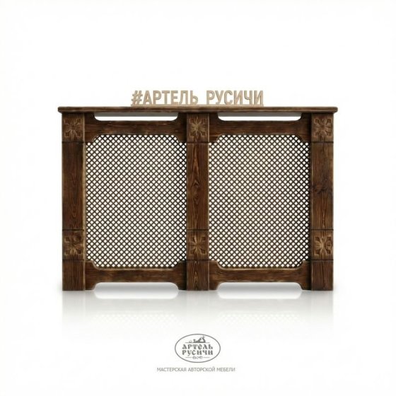 Деревянный экран на батарею под старину «Суздальский» 