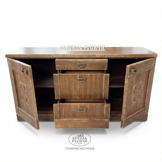 Деревянный комод под старину из массива «Суздальский»