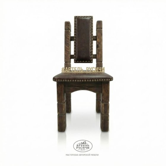 Стул из массива северной сосны с мягкой обивкой «Суздальский»