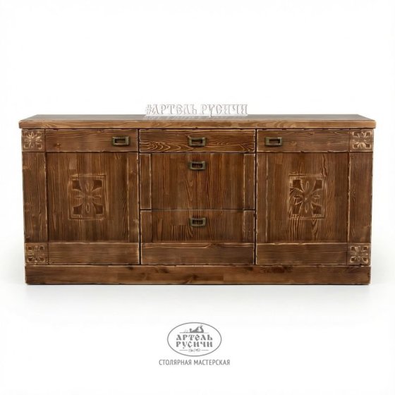 Деревянный комод под старину из массива «Суздальский»