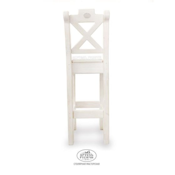 Высокий барный стул «Прованс» из массива дерева