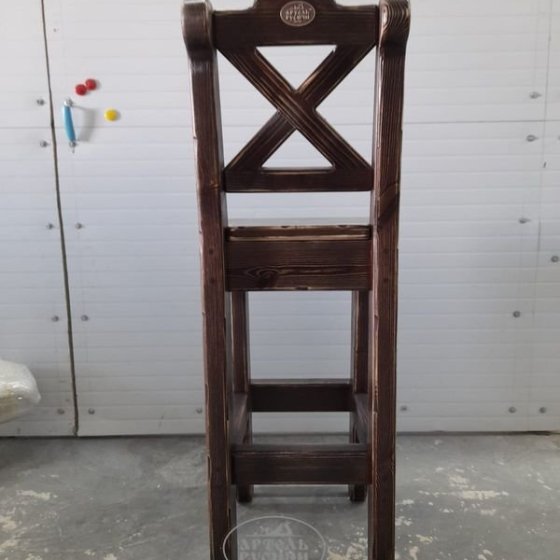 Высокий барный стул «Прованс» из массива дерева