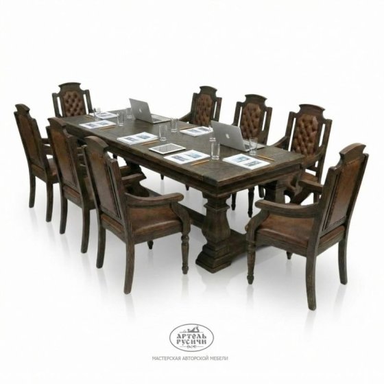 Обеденная группа из массива северной сосны «Купеческая»