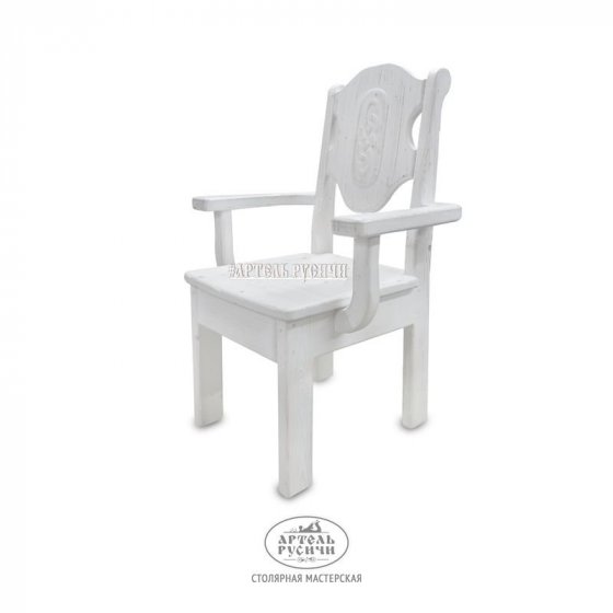 Кресло из массива дерева с резьбой «Смоленское» 