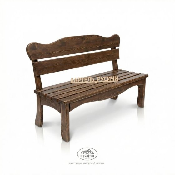 Садовая скамья из дерева под старину «Псковская»