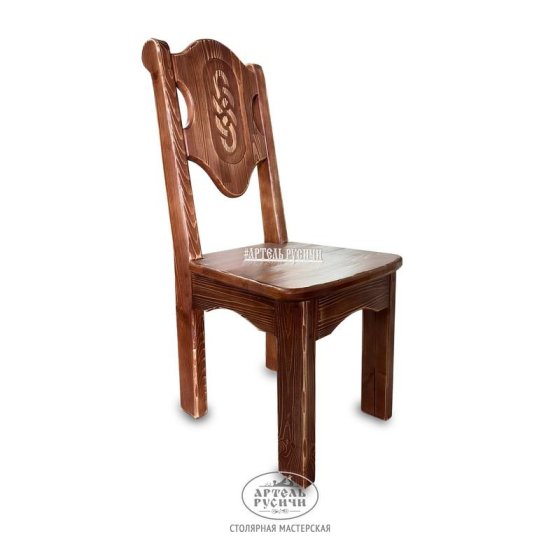 Стул под старину с резьбой «Смоленский» для беседки, бани или кафе
