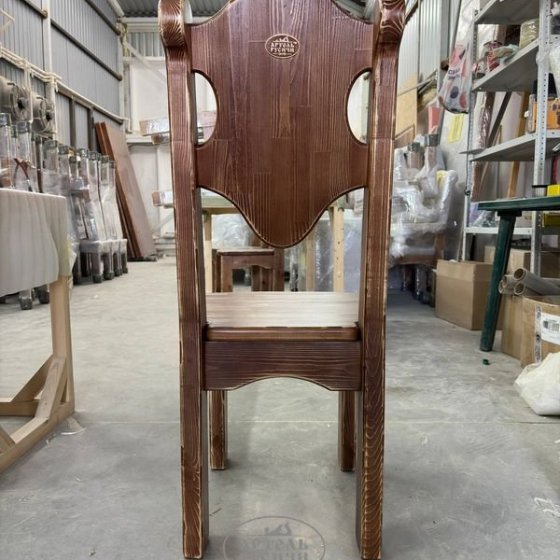 Стул под старину с резьбой «Смоленский» для беседки, бани или кафе