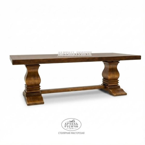 Большой массивный деревянный обеденный стол «Георгиевский»