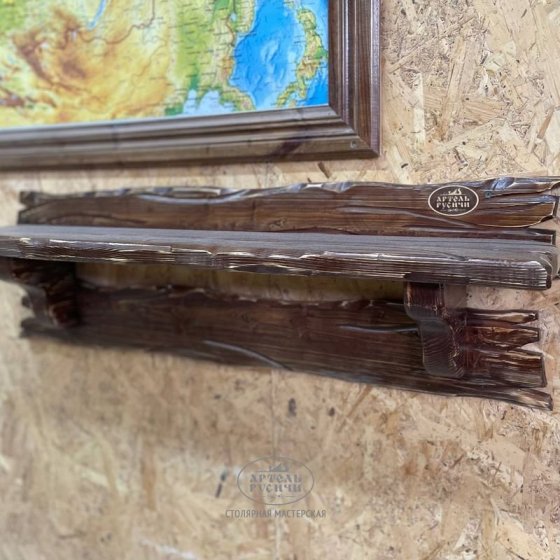 Деревянная полка под старину из массива