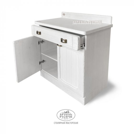 Комод винтажный белый из массива дерева «Ладожский»