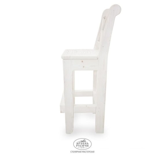 Высокий барный стул «Прованс» из массива дерева