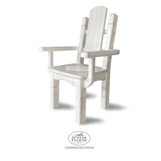 Кресло из массива дерева под старину «Суздальское»