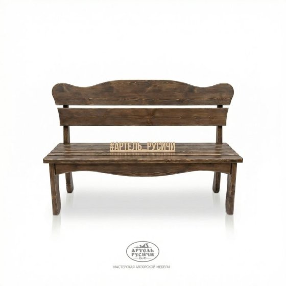 Садовая скамья из дерева под старину «Псковская»