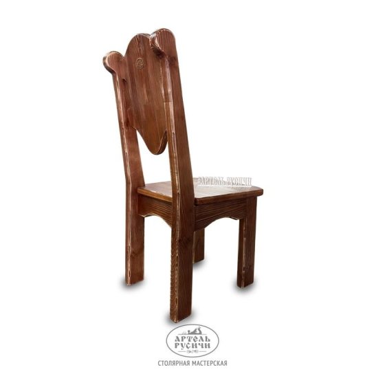 Стул под старину с резьбой «Смоленский» для беседки, бани или кафе