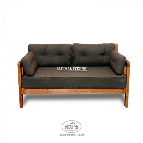 Скамья-диван в стиле «Русский Лофт» с подушками 
