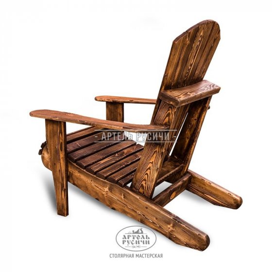 Садовое кресло Адирондак из дерева для улицы — Adirondack Chair — американская классика