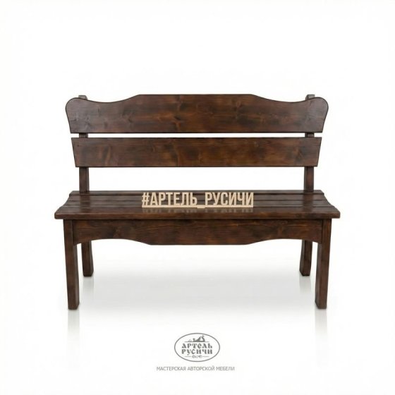 Садовая скамья из дерева под старину «Псковская»