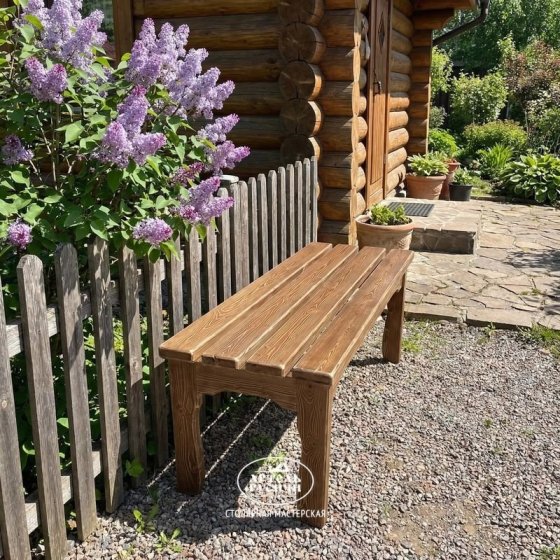 Садовая лавка из массива дерева «Псковская»