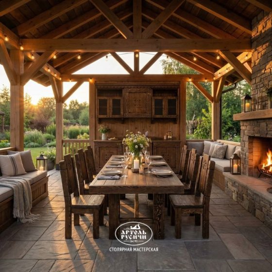 Кухня под старину из массива сосны | коллекция «Суздальская»