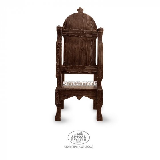 Деревянный трон под старину «Белгородский»