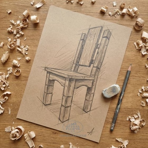 Стул деревянный с резьбой под старину «Суздальский»