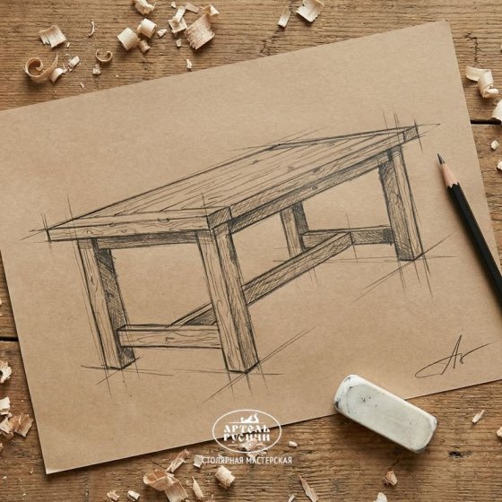 Обеденный стол из массива северной сосны «Кантри»