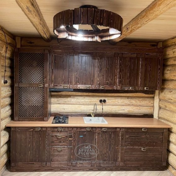 Кухня из массива сосны «Белгородская»