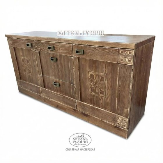 Деревянный комод под старину из массива «Суздальский»