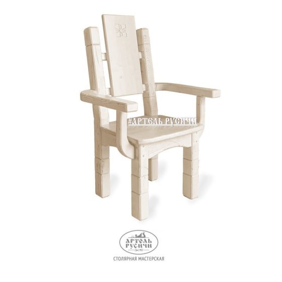 Кресло из массива дерева под старину «Суздальское»