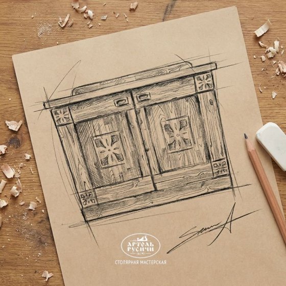 Деревянный комод «Суздальский» с дверцами