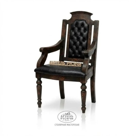 Кресло деревянное с мягкой обивкой «Купеческое»